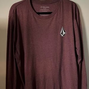 Volcom maroon long sleeve t-shirt